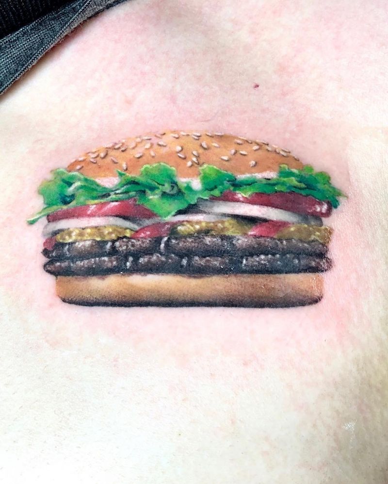 30 Unique Hamburger Tattoos to Inspire You