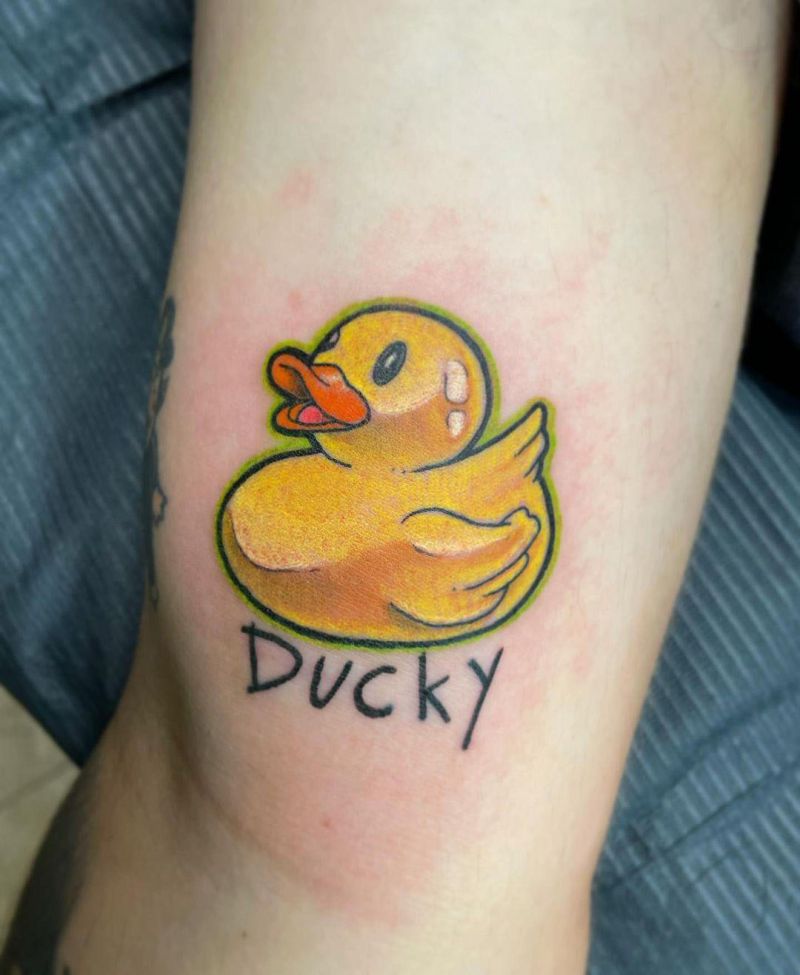 30 Cute Rubber Duck Tattoos You Can Copy