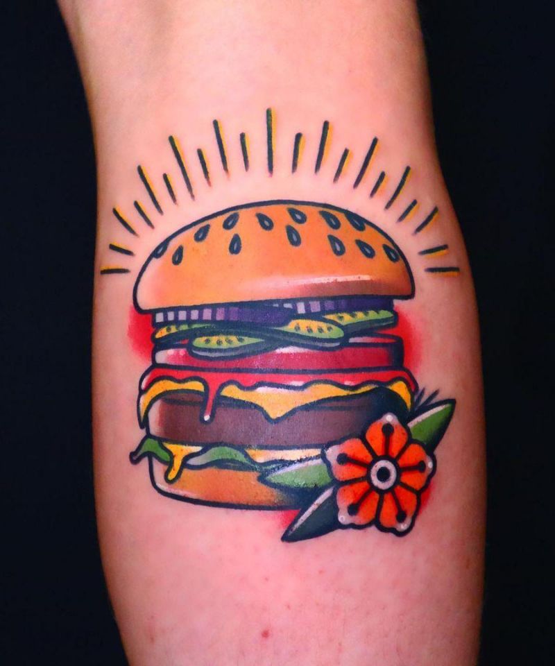 30 Unique Hamburger Tattoos to Inspire You