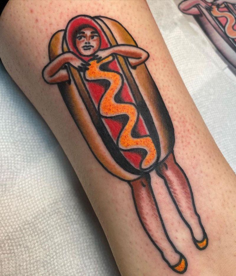 30 Cute Hot Dog Tattoos You Must Love