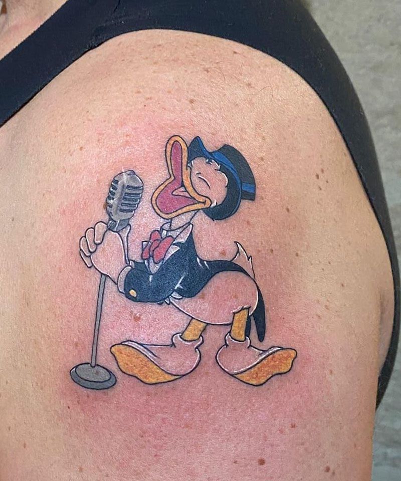 30 Cute Donald Duck Tattoos for Your Inspiration