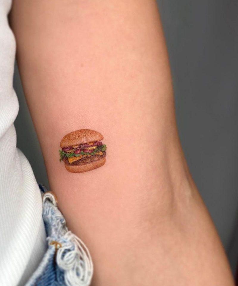 30 Unique Hamburger Tattoos to Inspire You