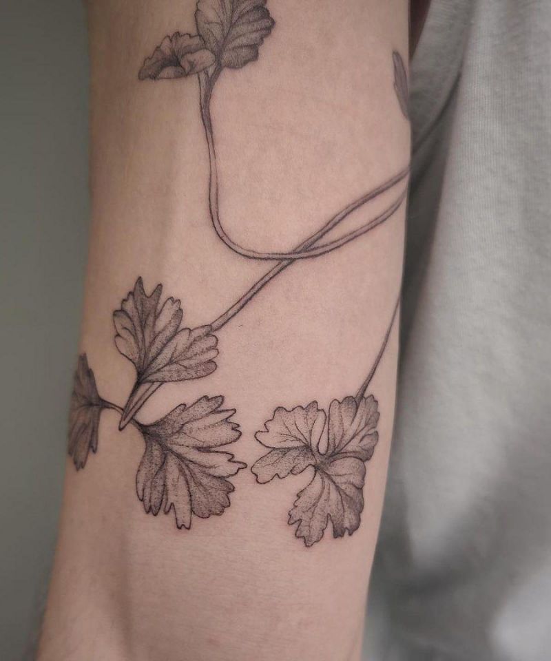 28 Unique Coriander Tattoos You Must Love