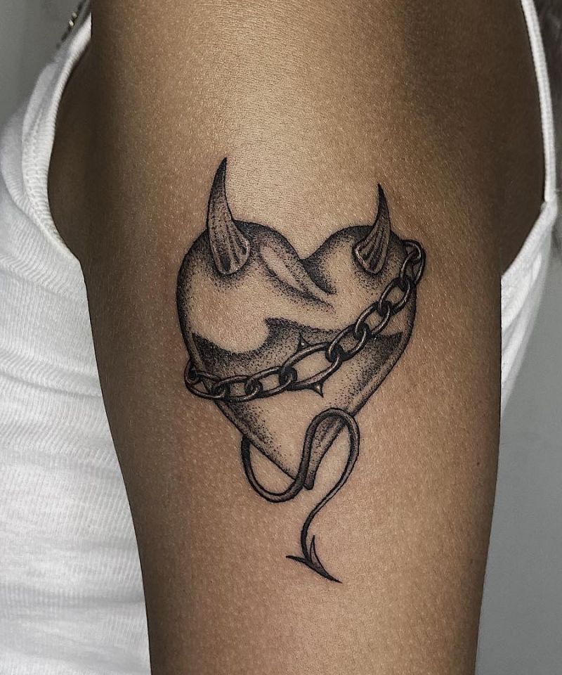 23 Unique Devil Heart Tattoos You Can Copy