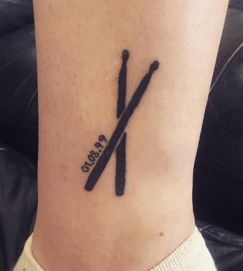 30 Unique Drumstick Tattoos to Inspire You