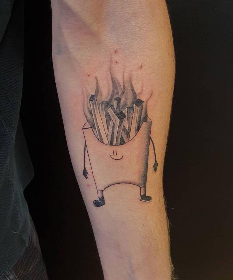 30 Unique French Fries Tattoos for Your Inspiration