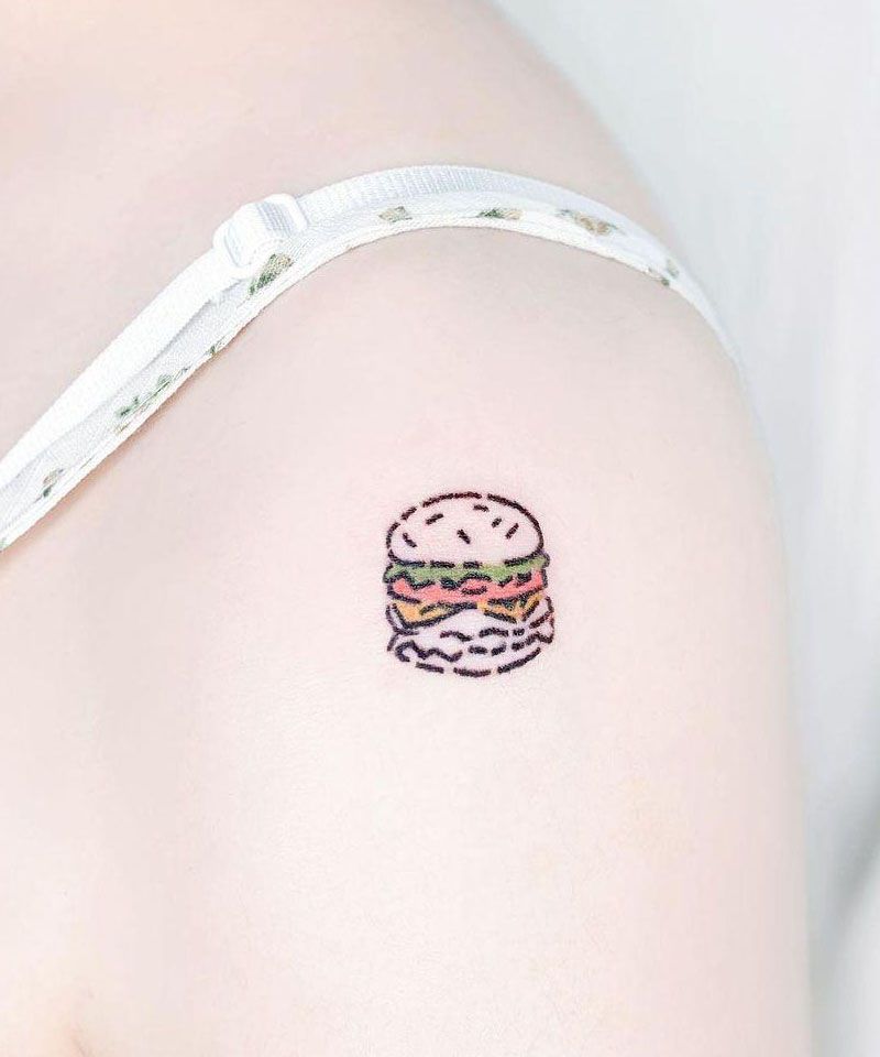 30 Unique Hamburger Tattoos to Inspire You