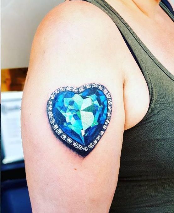 30 Pretty Heart of The Ocean Tattoos You Must Try