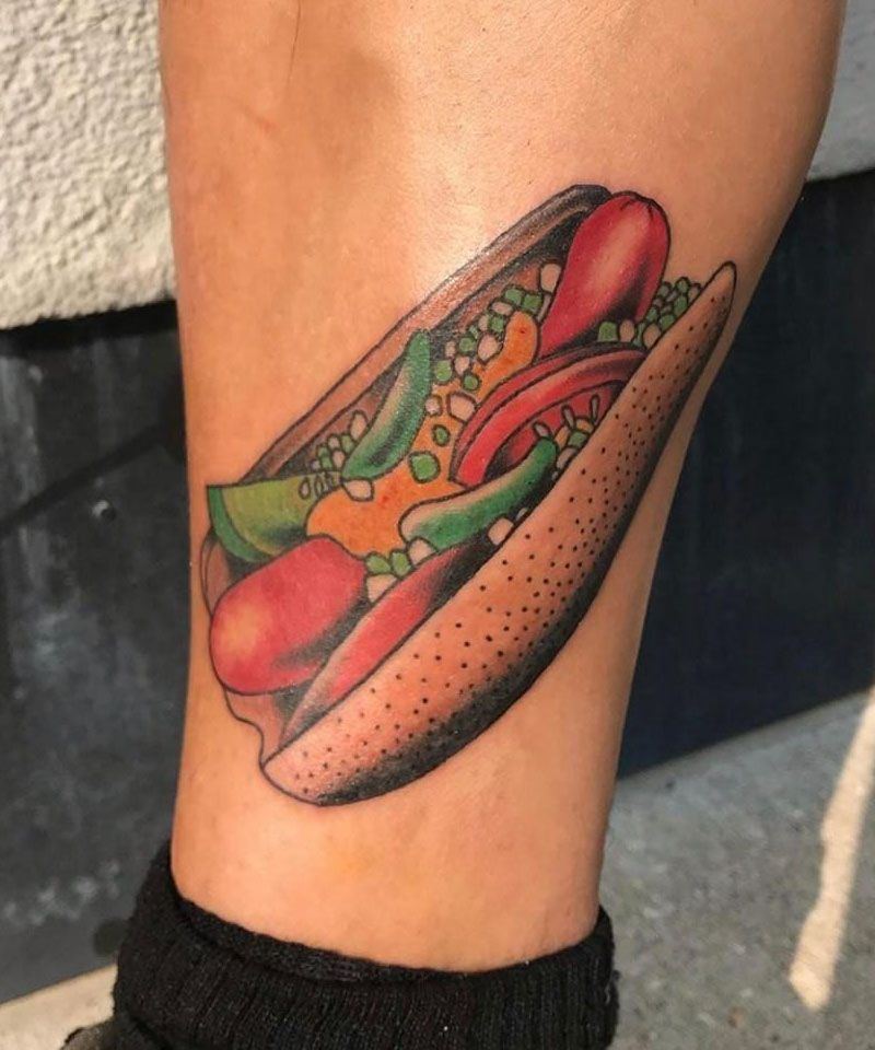 30 Cute Hot Dog Tattoos You Must Love