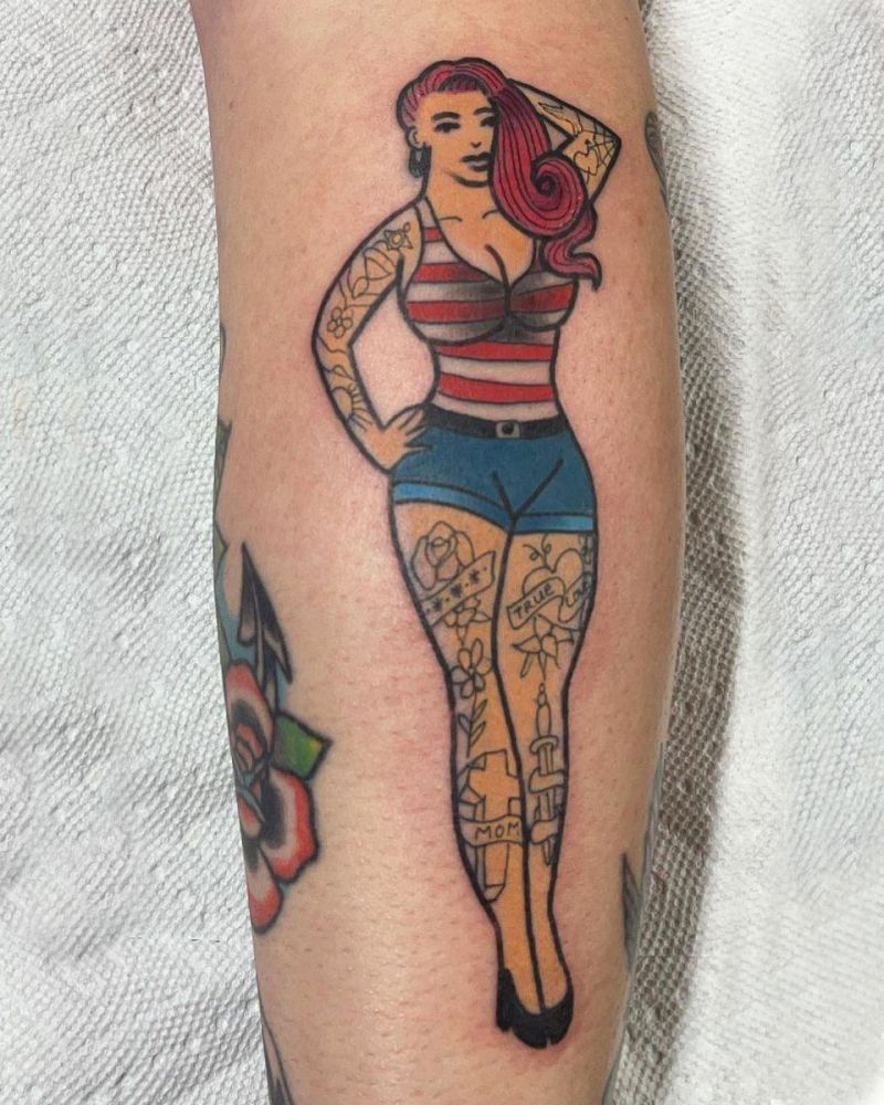 30 Pretty Pin Up Girl Tattoos You Must See