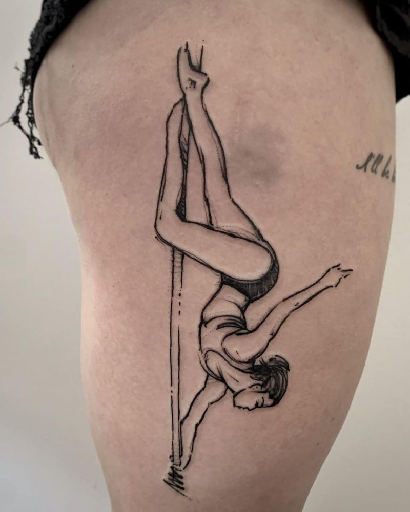 30 Pretty Pole Dance Tattoos Improve Your Temperament