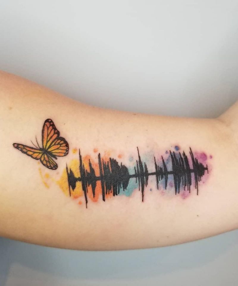 30 Pretty Soundwave Tattoos for Your Inspiration