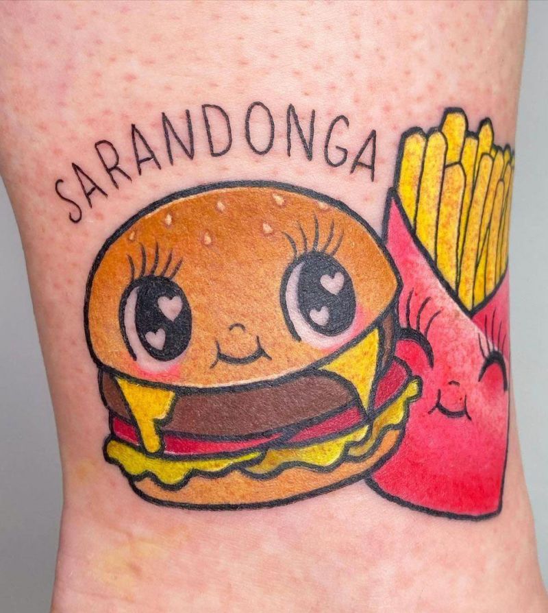 30 Unique Hamburger Tattoos to Inspire You