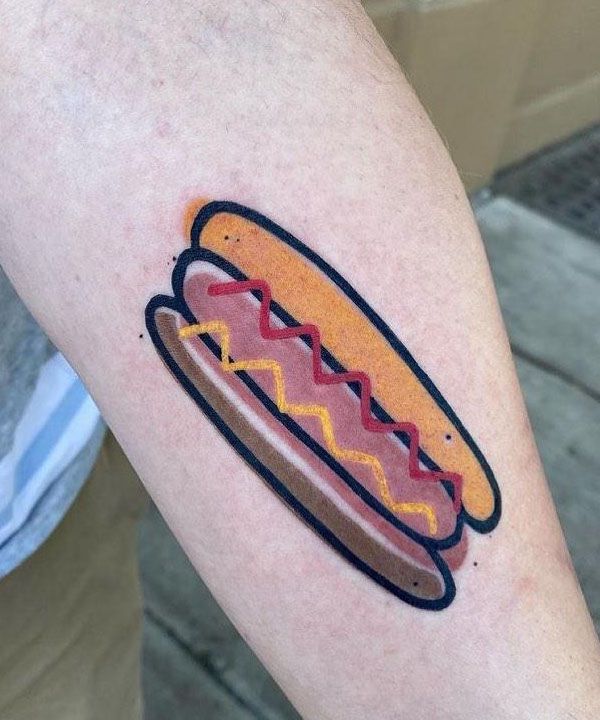 30 Cute Hot Dog Tattoos You Must Love