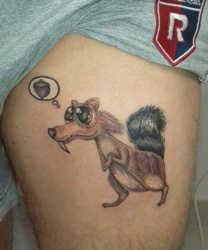 30 Funny Scrat Tattoos You Must Love