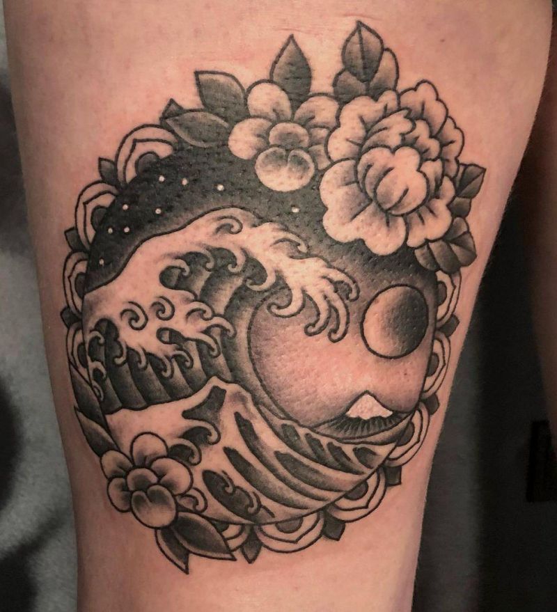 30 Pretty Great Wave Tattoos Improve Your Temperament