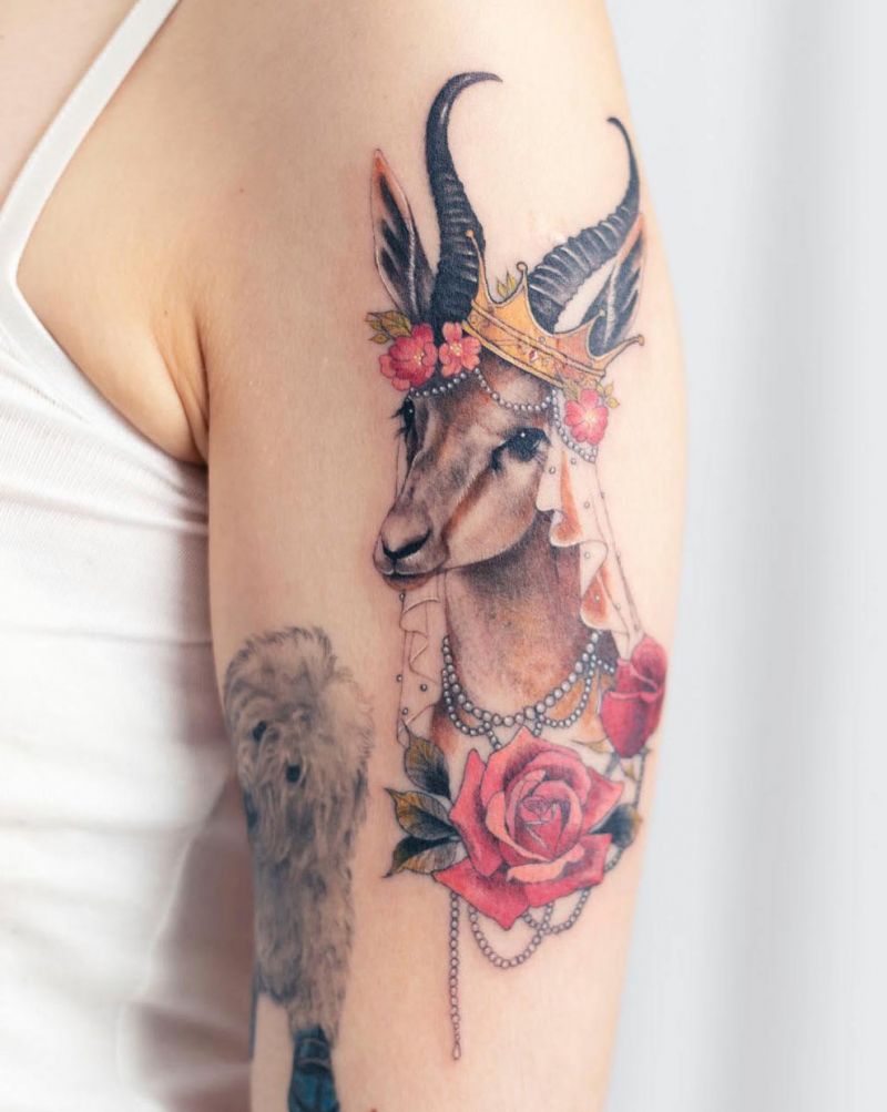 30 Pretty Antelope Tattoos You Will Love