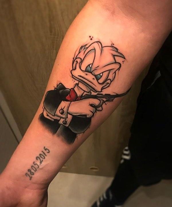 30 Cute Donald Duck Tattoos for Your Inspiration