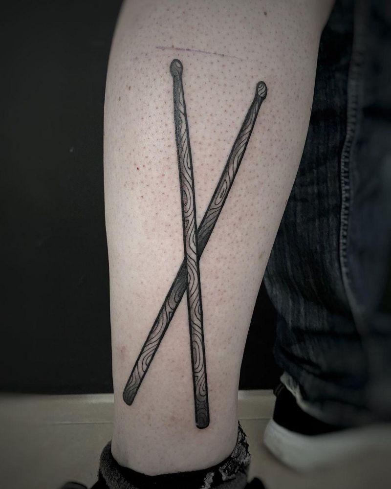 30 Unique Drumstick Tattoos to Inspire You