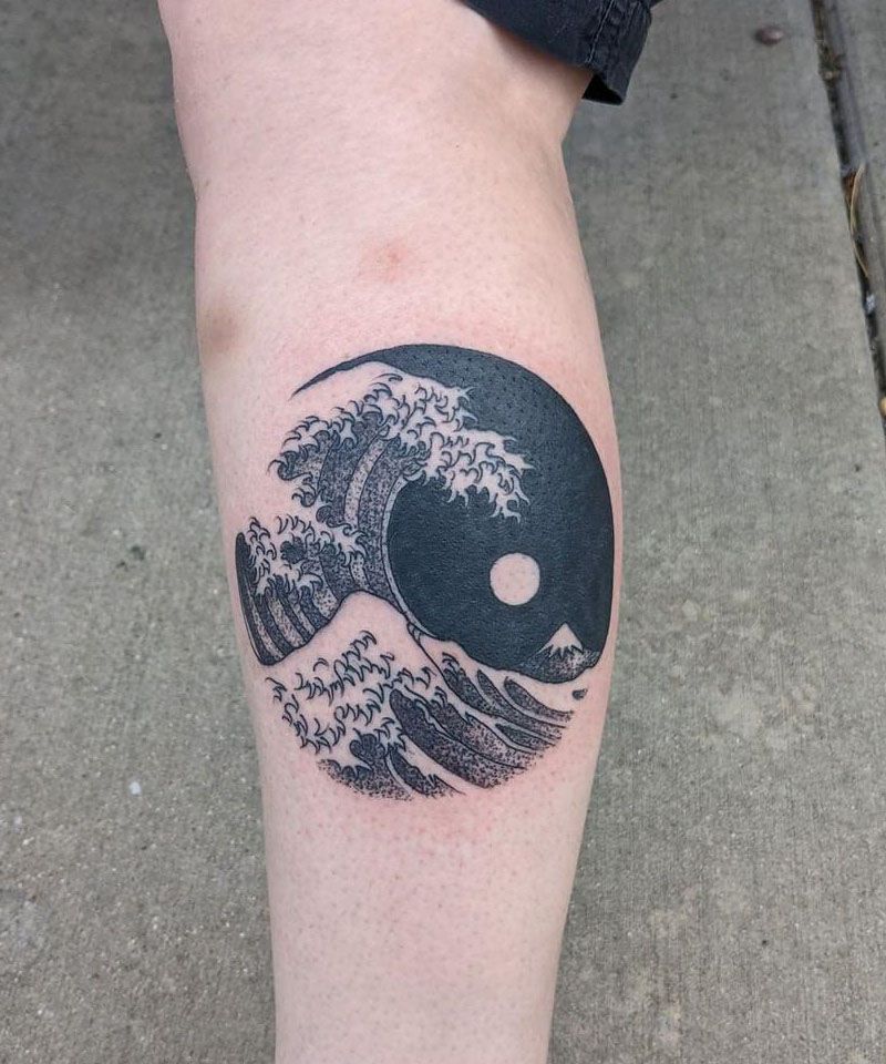 30 Pretty Great Wave Tattoos Improve Your Temperament