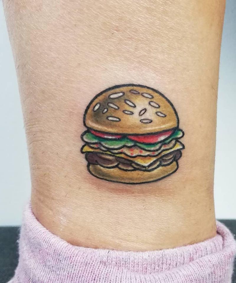 30 Unique Hamburger Tattoos to Inspire You