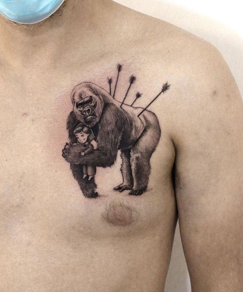 30 Amazing King Kong Tattoos You Must Love