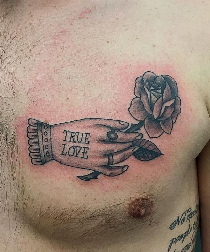 30 Unique Hand Holding Rose Tattoos You Must Love