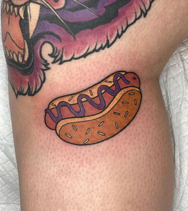 30 Cute Hot Dog Tattoos You Must Love