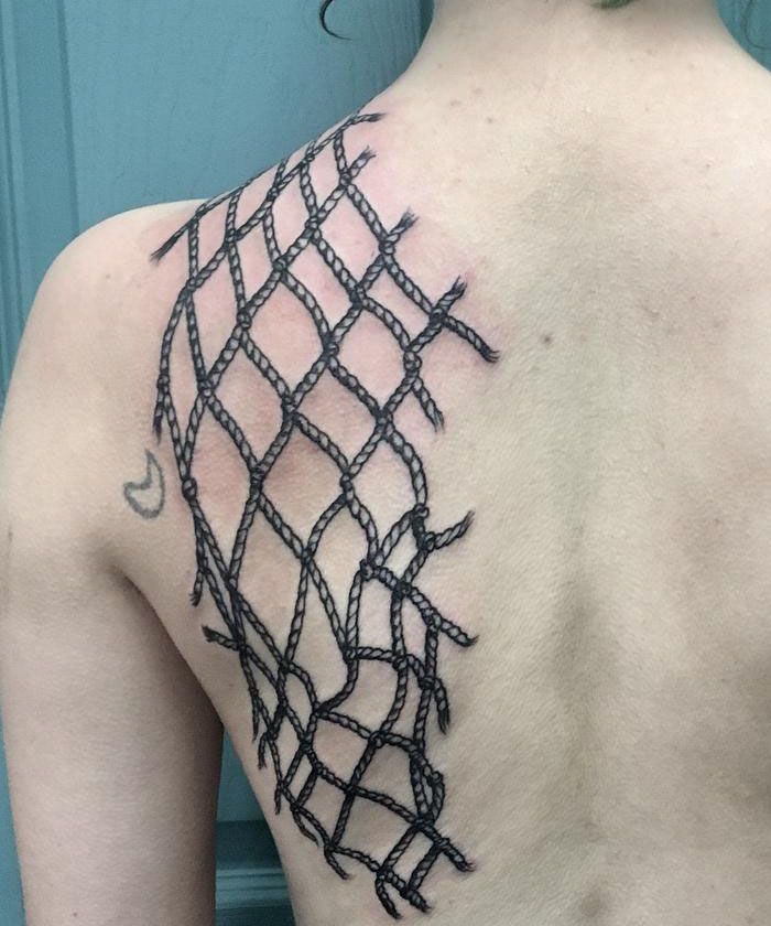 30 Pretty Net Tattoos You Must Love