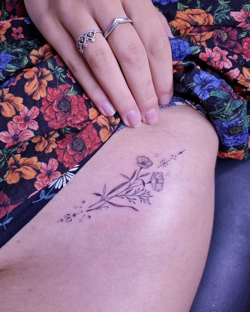 30 Pretty Bikini Line Tattoos Improve Your Temperament