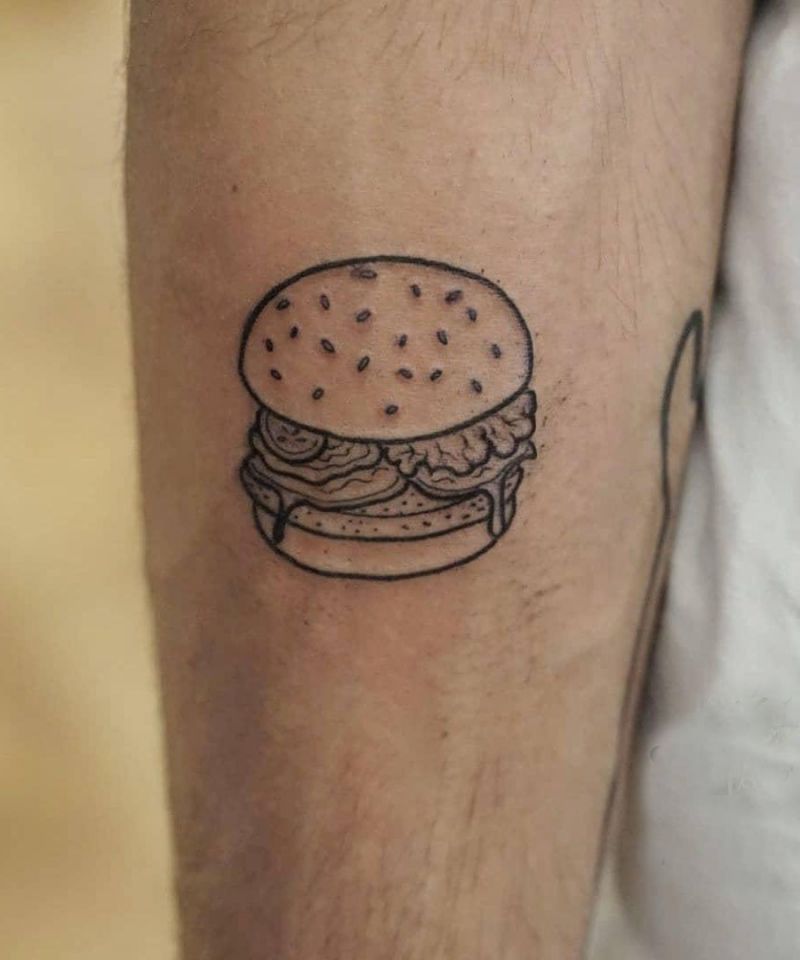 30 Unique Hamburger Tattoos to Inspire You