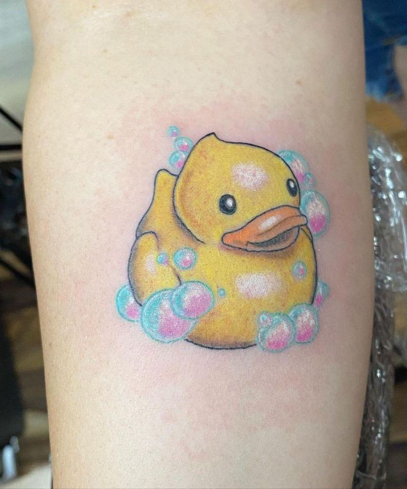 30 Cute Rubber Duck Tattoos You Can Copy