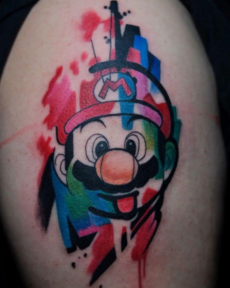 30 Unique Super Mario Tattoos You Will Love