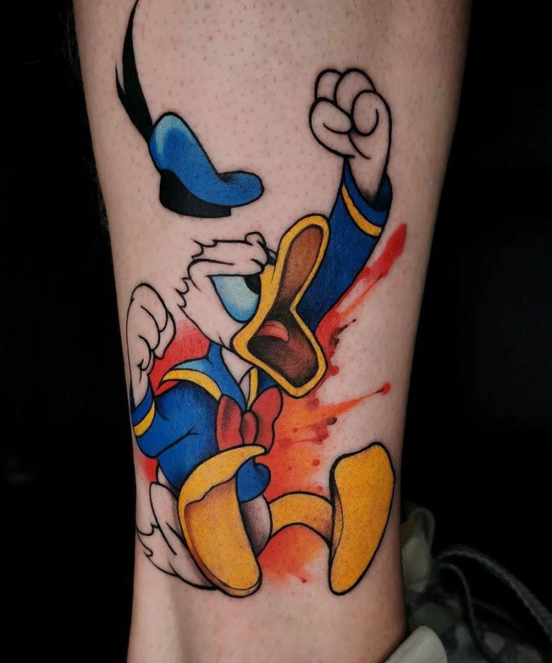 30 Cute Donald Duck Tattoos for Your Inspiration