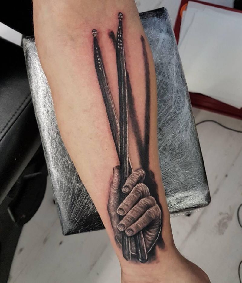 30 Unique Drumstick Tattoos to Inspire You