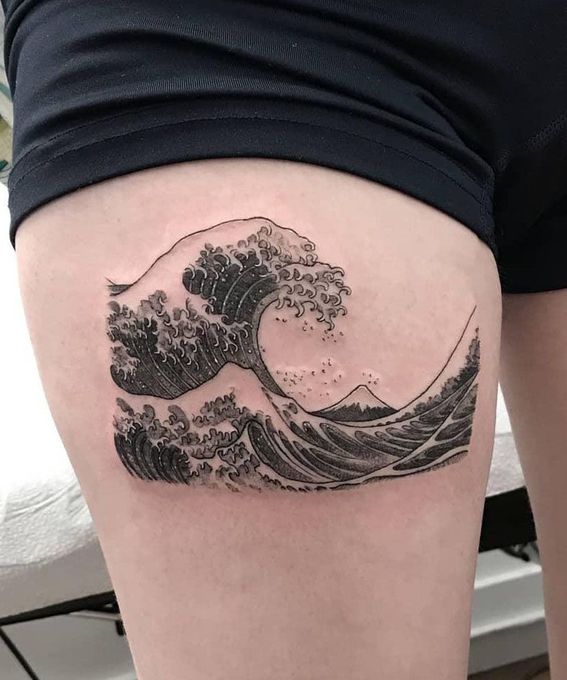 30 Pretty Great Wave Tattoos Improve Your Temperament