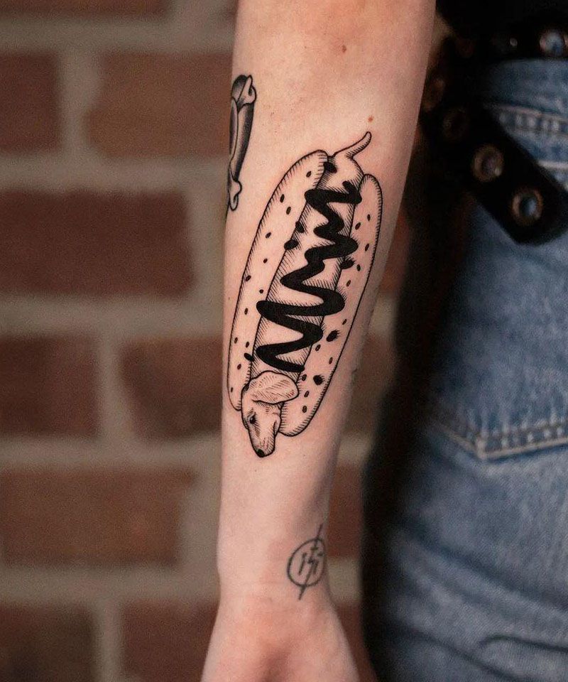 30 Cute Hot Dog Tattoos You Must Love