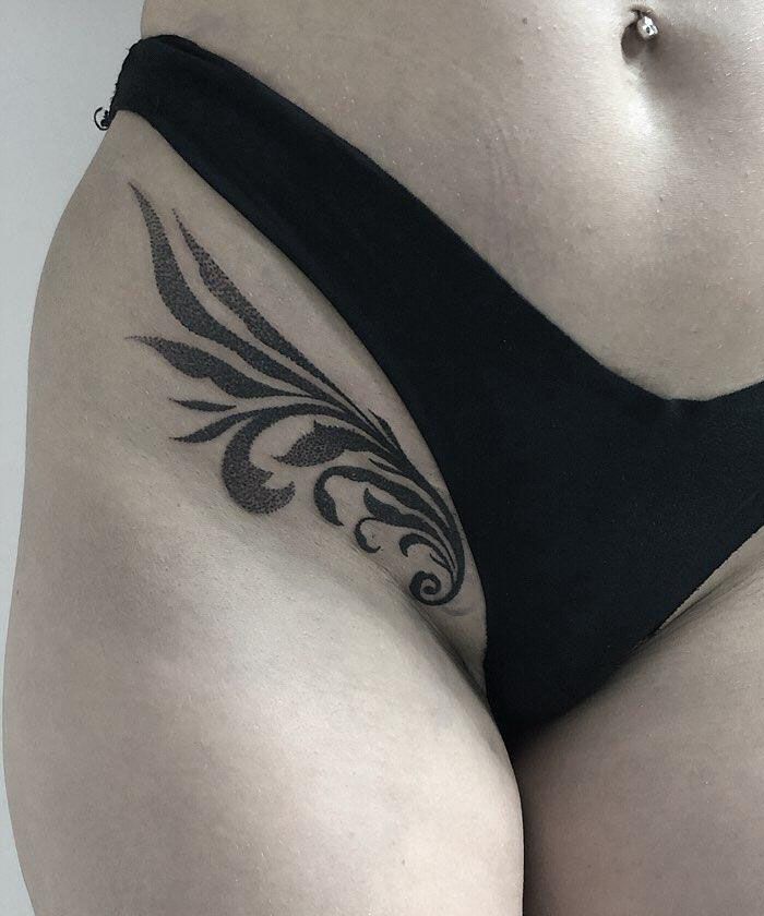 30 Pretty Bikini Line Tattoos Improve Your Temperament