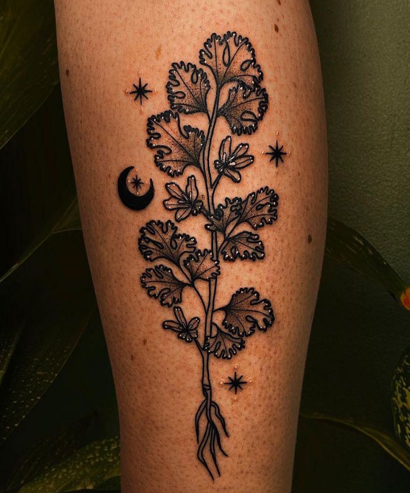 28 Unique Coriander Tattoos You Must Love