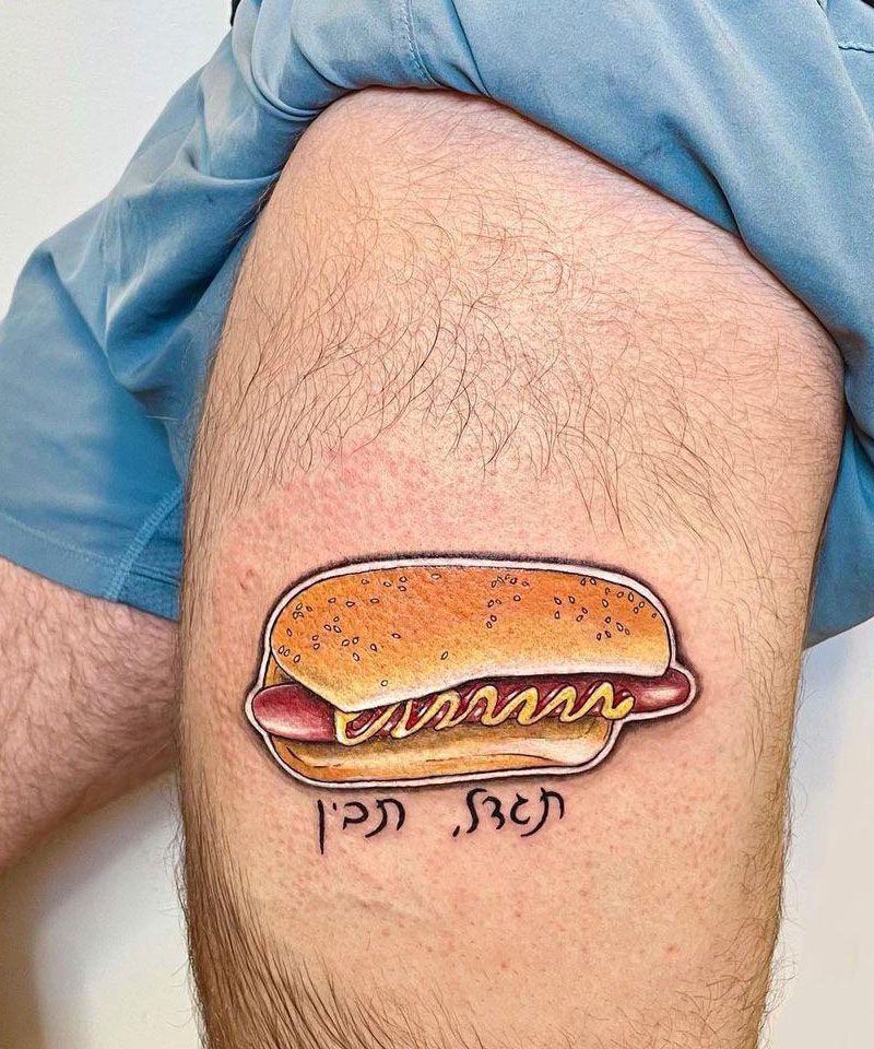 30 Cute Hot Dog Tattoos You Must Love