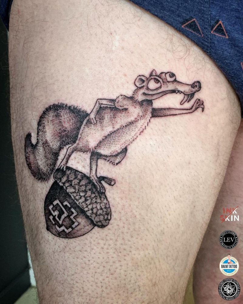 30 Funny Scrat Tattoos You Must Love