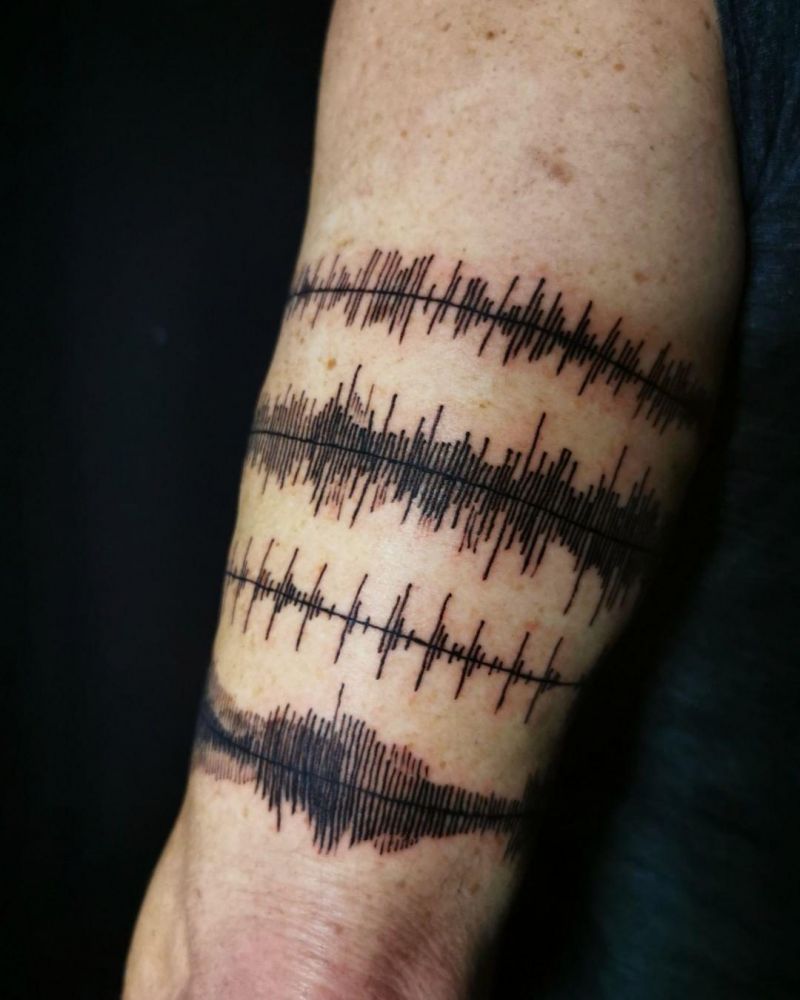 30 Pretty Soundwave Tattoos for Your Inspiration