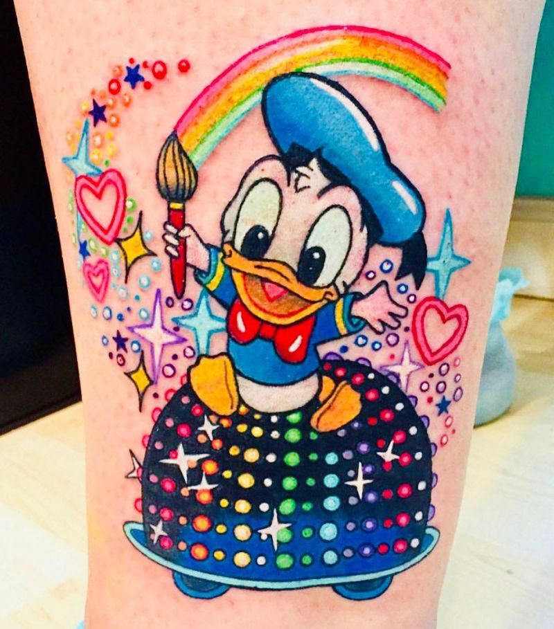 30 Cute Donald Duck Tattoos for Your Inspiration