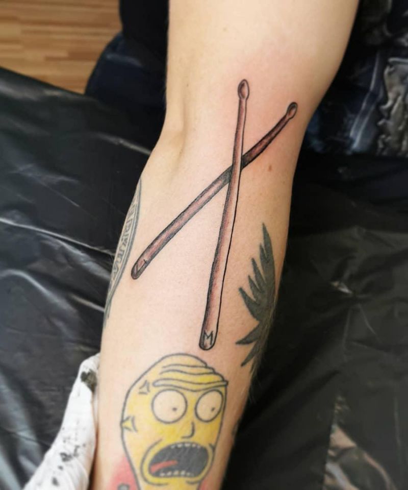30 Unique Drumstick Tattoos to Inspire You