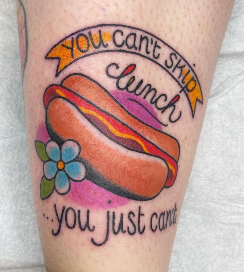 30 Cute Hot Dog Tattoos You Must Love