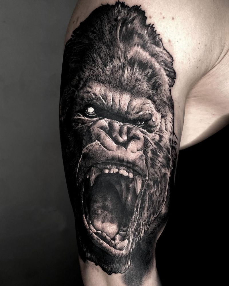 30 Amazing King Kong Tattoos You Must Love