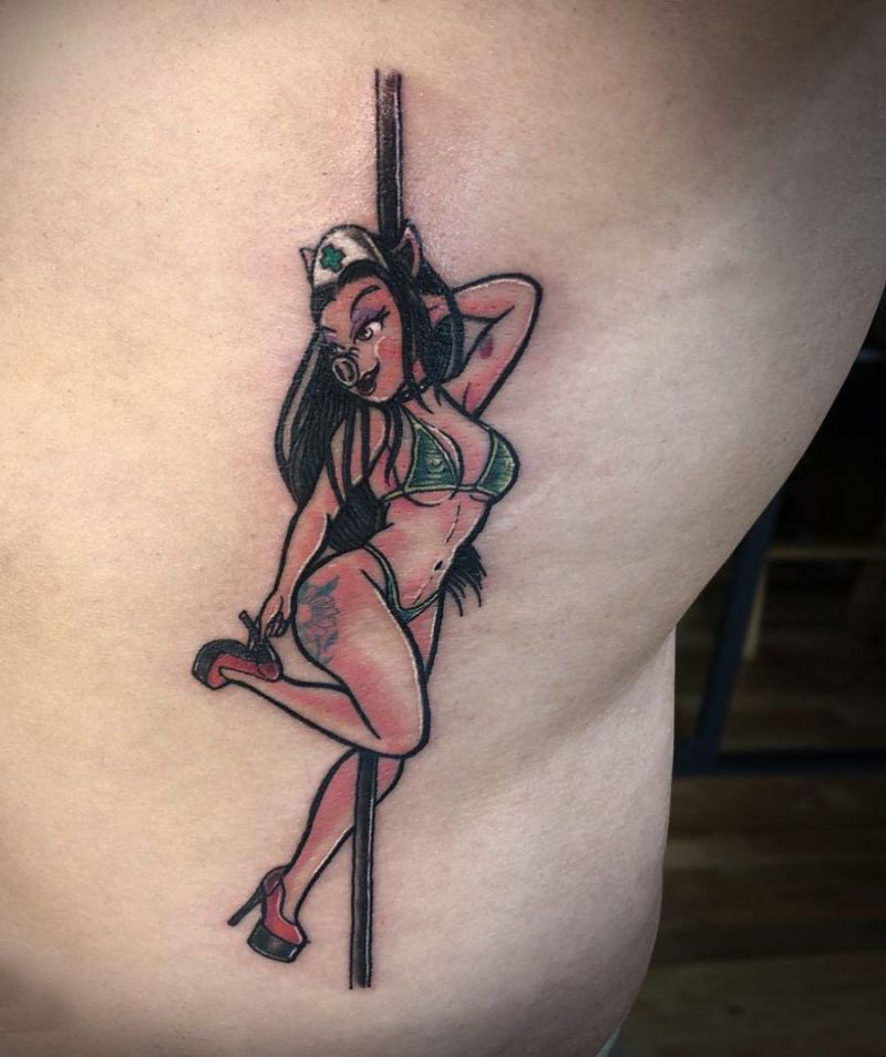 30 Pretty Pole Dance Tattoos Improve Your Temperament