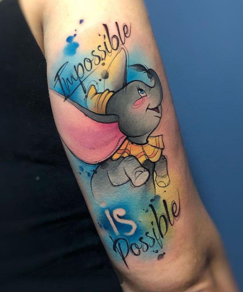 30 Cute Dumbo Tattoos for Your Inspiration