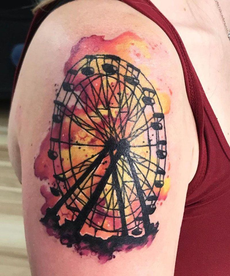 30 Pretty Ferris Wheel Tattoos You Must Try