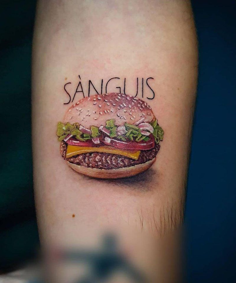 30 Unique Hamburger Tattoos to Inspire You